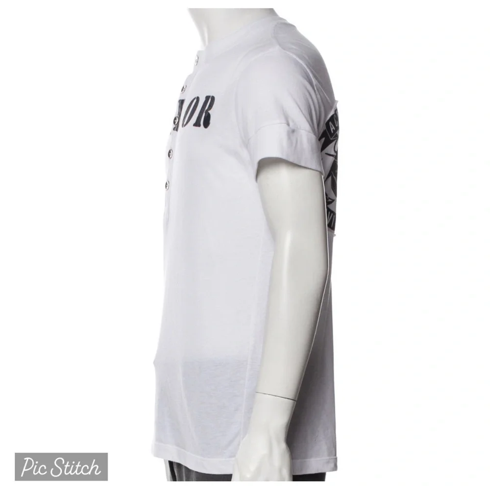 ON HOLD! Vintage D & G Dolce And Gabbana 2000s Sailor Henley Tshirt L Y2K D&G - Picture 4 of 11